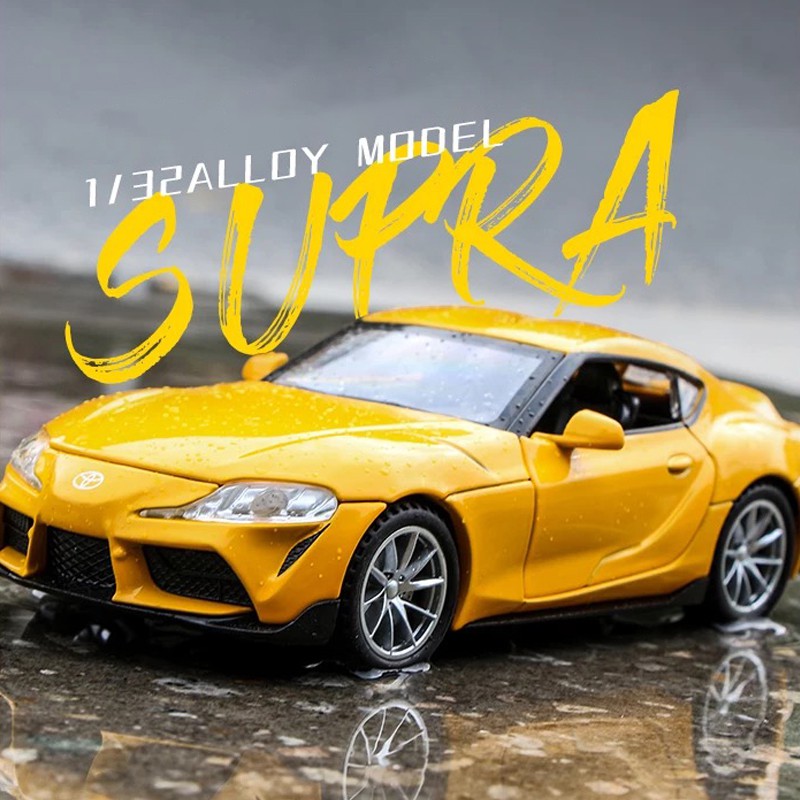 【RUM】132 Scale Toyota Supra Alloy Car Model Light & Sound effect Die