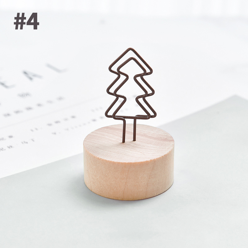 【Ready Stock】Cute Wood Memo Holder Paper Note Photo Clip Messages Clip