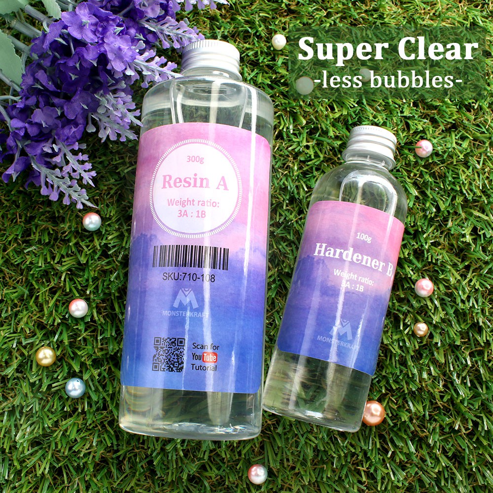 Epoxy Resin AB Glue Resin, Crystal Clear, High Quality 水晶滴胶 Shopee