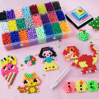 Fuse Beads Magic Water Creative Beads DIY set Pegboard Kit Craft