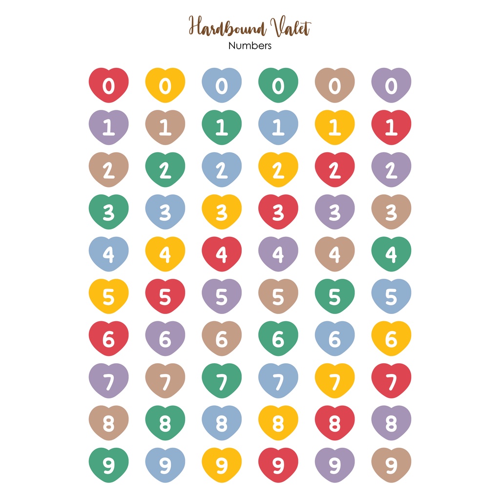 Numbers Sticker for Planner / Book Cover / DIY Journal / Tag Date ...