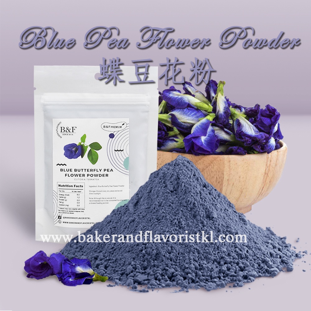 Blue pea flower powder 200g serbuk bunga telang butterfly pea flower ...