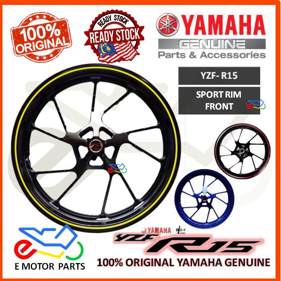 R15 SPORT RIM CAST WHEEL RIM R15 VVA R3 BLUE BLACK FRONT RIM DEPAN