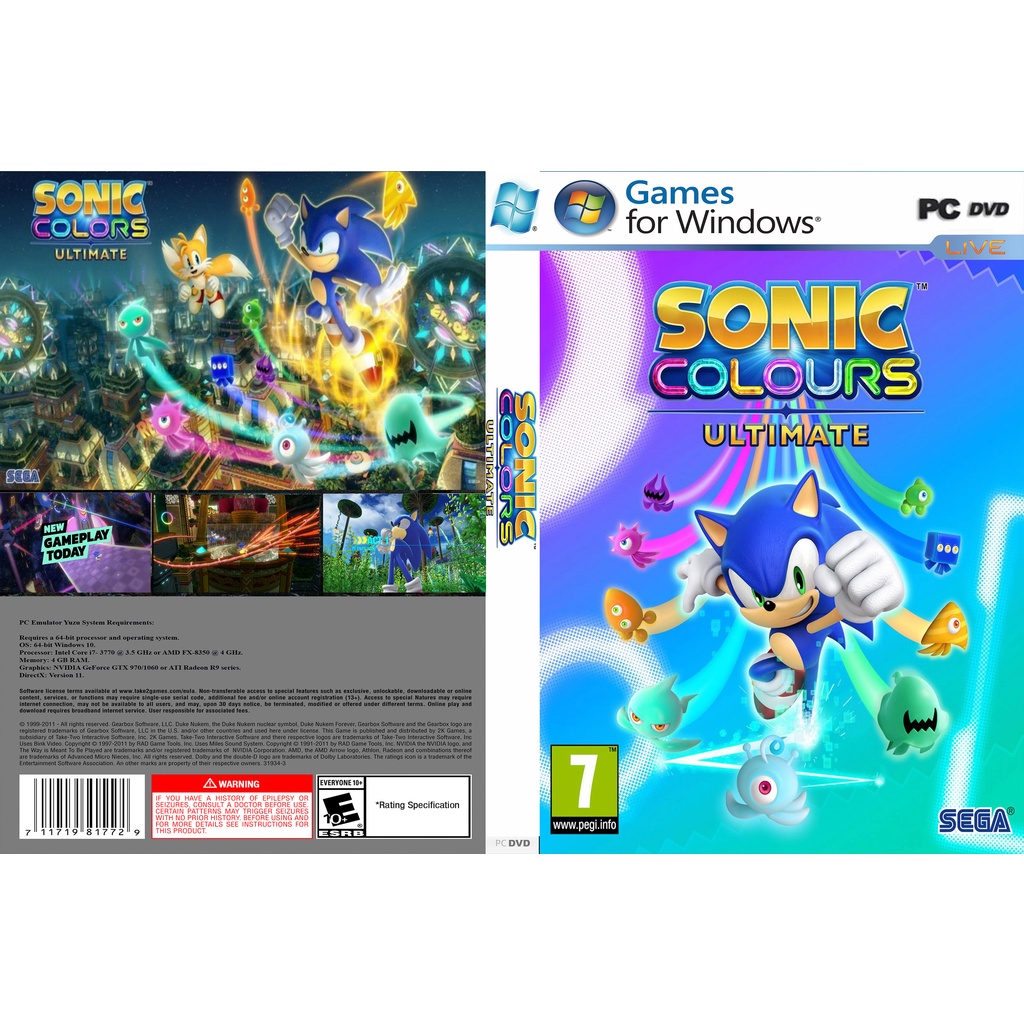 Sonic Colors Ultimate v1.0.3 + 3 DLCs + Yuzu Emu for PC PC GAME