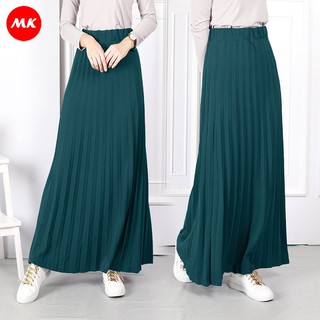 MK Women Skirt Women Maxi Skirt Elastic A Line Maxi Long Skirt Women  Muslimah Skirt Plus Size [S24/506][S27/382] Army Green Free Size
