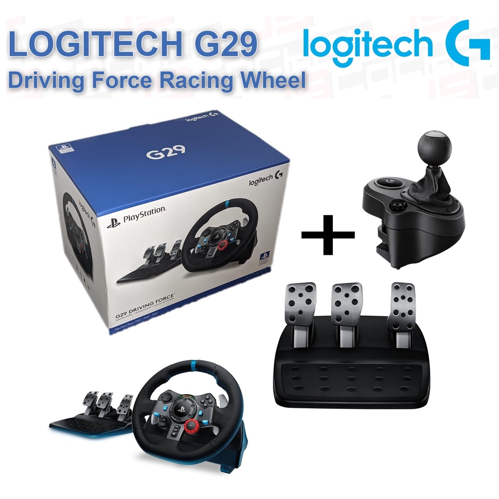 Logitech G29 Driving Force Race Wheel + G Driving Force Shifter for PS4 /  PC / PS3