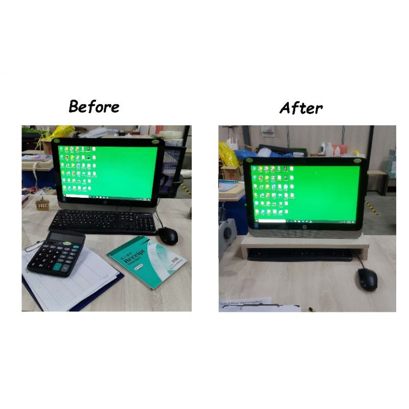 DIY Computer monitor screen increase shelf 1 layer home book shelf ...