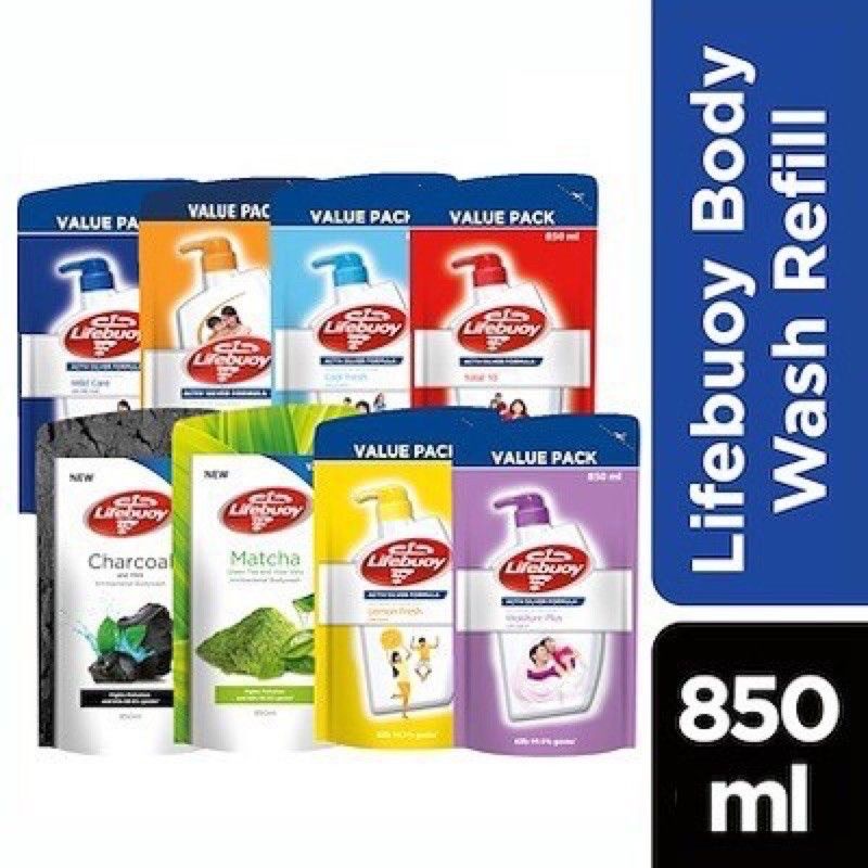 Lifebuoy Antibacterial Body Wash 850 Ml Refill Pack Shopee Malaysia