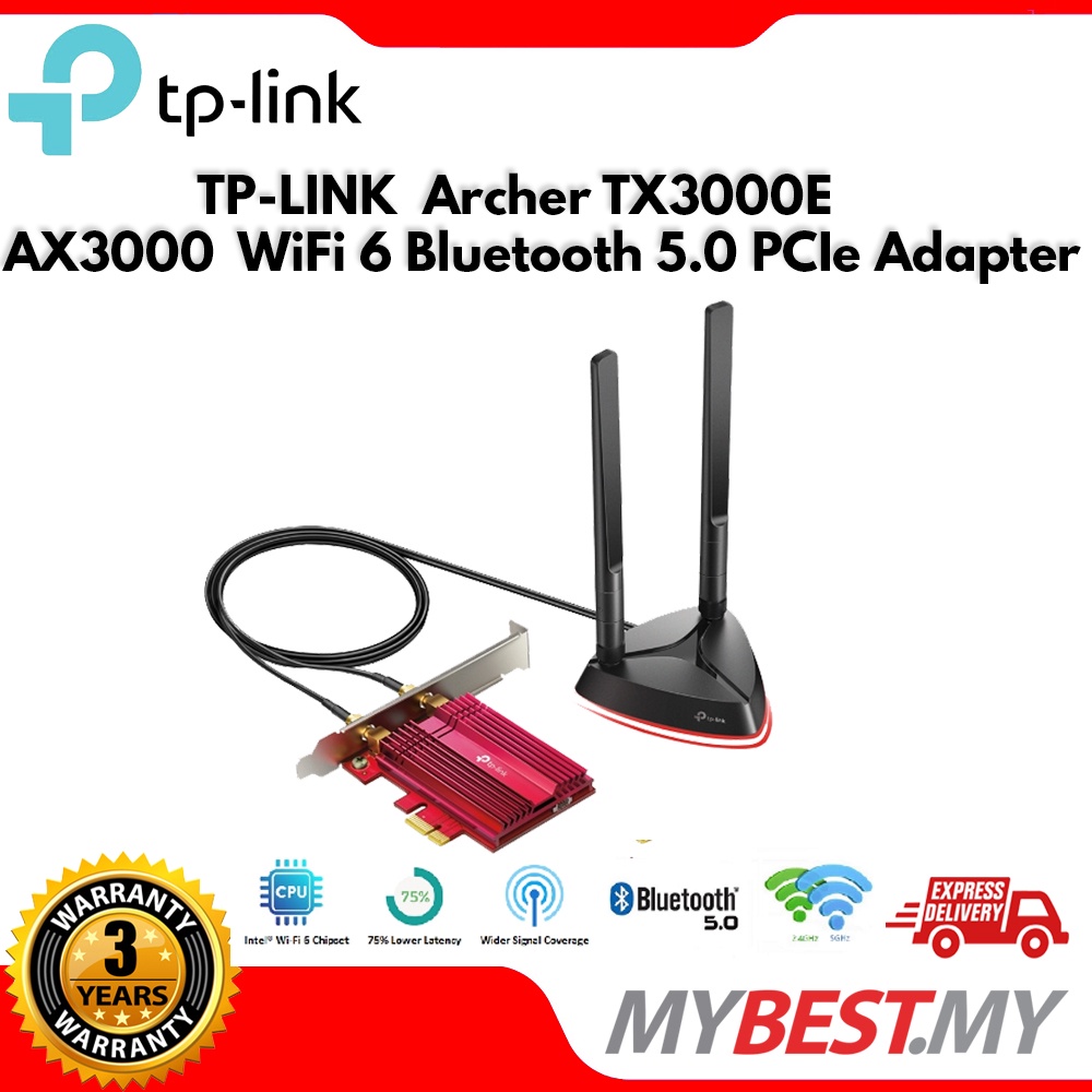 TP-LINK Archer TX3000E - AX3000 WiFi 6 Bluetooth 5.0 PCIe Adapter ...
