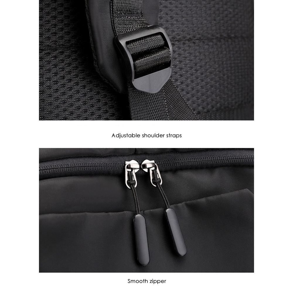 Water Resistant Nylon School Backpack Laptop Backpack with USB Function ...