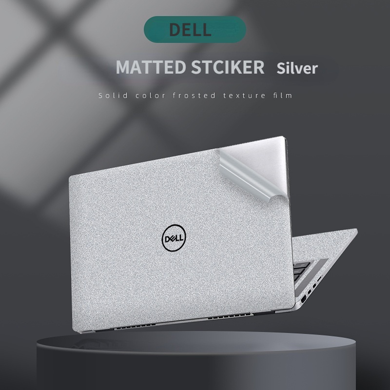Sticker Laptop Matte silver 3 Sides Skin dell inspiron 3515 5501 5510 ...