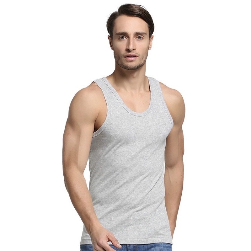 🔥 Men Singlets Cotton Tank Tops Underwear Mens Undershirt Shirts Male ...