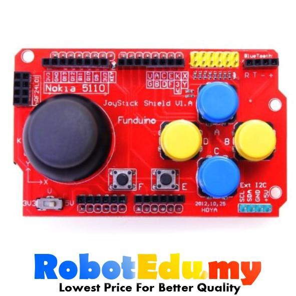 UNO PS2 Joystick Button / Butang Shield V1.A - Wireless Device Pinout for Arduino
