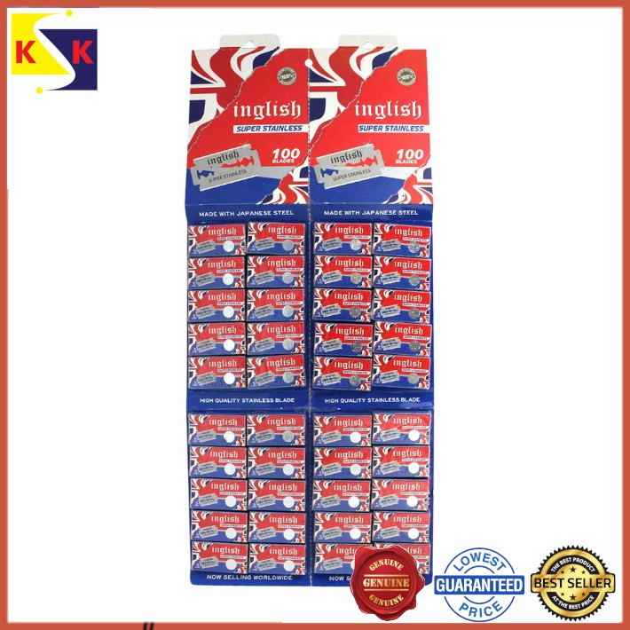 INGLISH SUPER STAINLESS 40 TUCKS OF 100's/200's Shaving Blades Razor ...