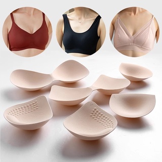 2PCS Silicone Bra Inserts Lift Breast Enhancer Inserts Breathable Sponge  Push Up Bra Cups for Women Bikini Swimsuit