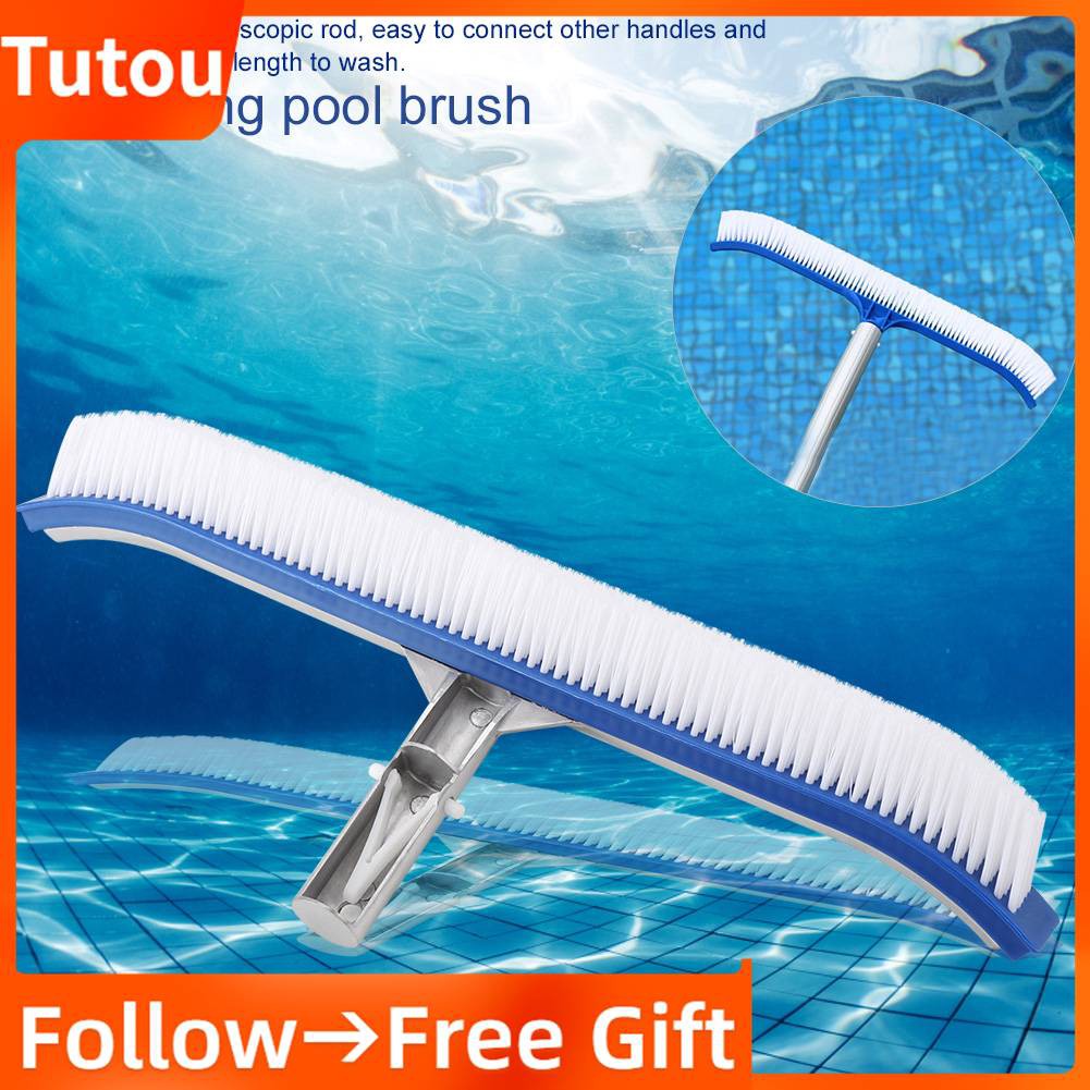 [READY STOCK] Swimming Pool Brush Wall Cleaning Adjustable Aluminum ...