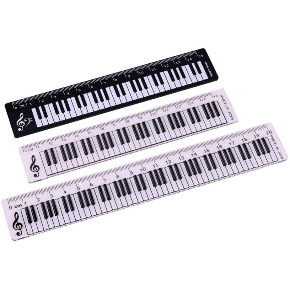 Keyboard design ruler Black or Clear 15cm 20cm Stationery Measuring ...