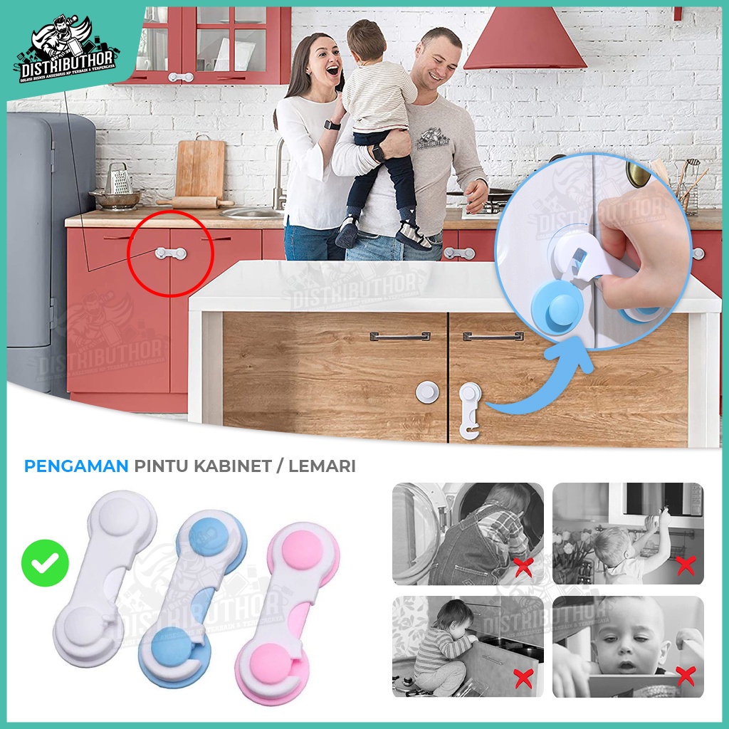 Door lock Cabinet safety lock Drawer Cabinet safety lock Child Adhesive ...