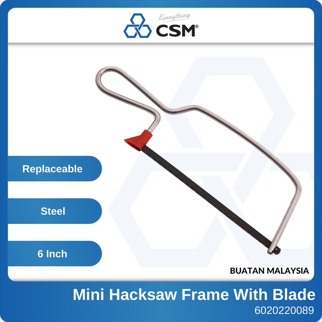 CSM 6″150MM Mini Gergaji Besi Venus Junior Hacksaw Frame With Blade ...