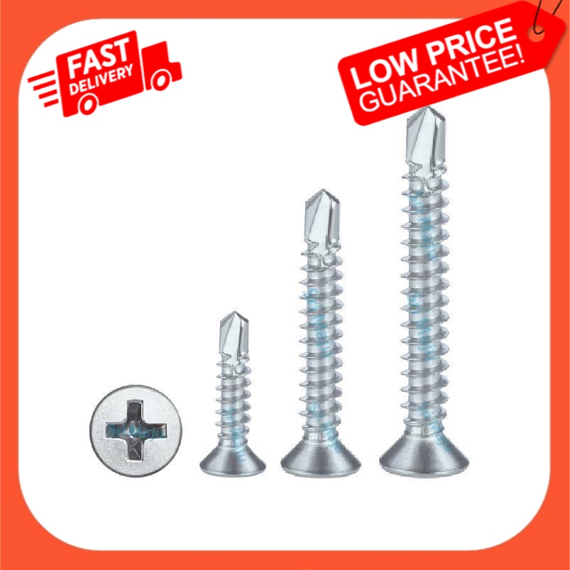 SD-Flat Self Drilling Screw Flat Head Sheet Metal Aluminium Awning ...