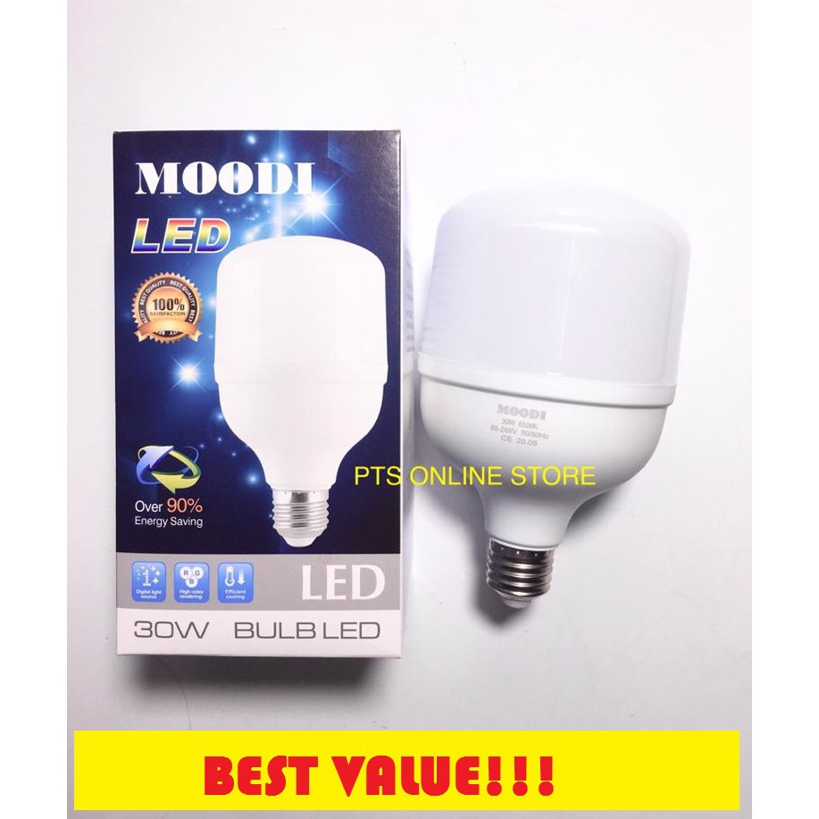 LED 30W T- BULB MOODI E27 DAYLIGHT - Mentol LED Besar Screw Type ...