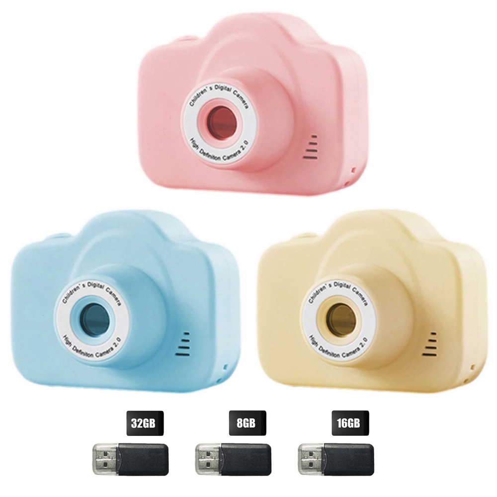 Kids Camera Mini Cartoon Photo Camera Toys 2 Inch IPS Screen Childrens ...