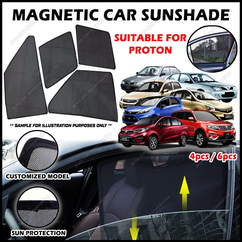 For PROTON Wira Waja X50 X70 Iriz Saga Magnetic Side Sunshade Car-fit ...