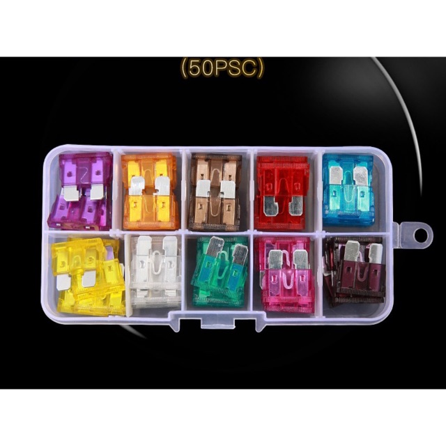 🌟50pcs🌟3A-35A car fuse fius set box normal medium size fius kereta ...