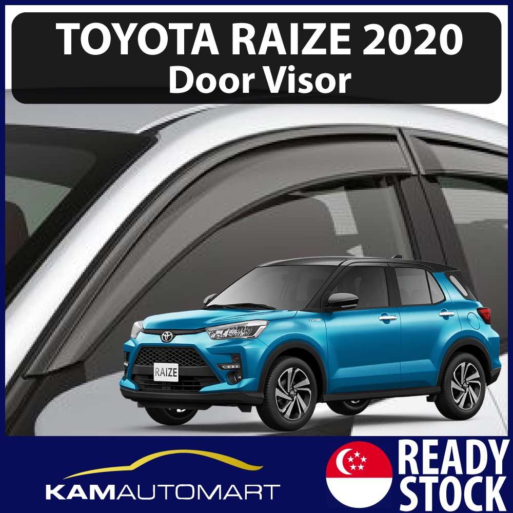 Toyota Raize 2020 Car Window Door Visor (Chrome Trimming) Rain