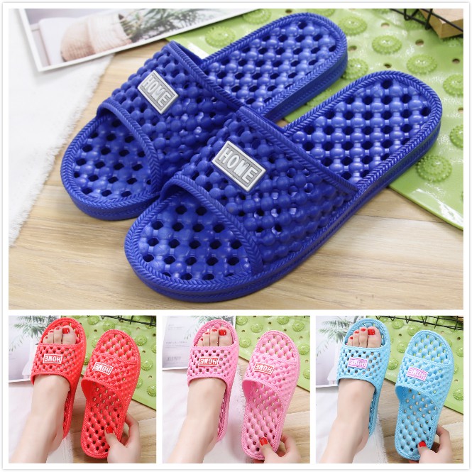 Bath Slippers Leaking Bathroom Anti-skid Hollow Out Men Women Toilet ...