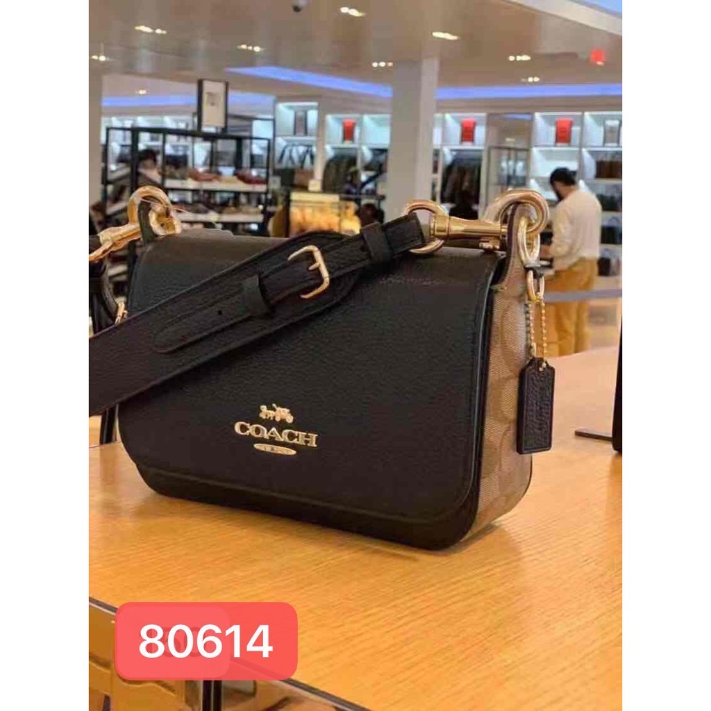 Coach F80614 Small Jes Messenger in Signature Canvas Women Crossbody Sling Bag Shopee Malaysia
