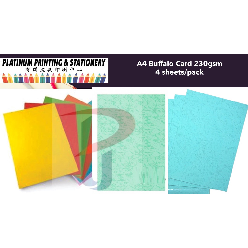 A4 Buffalo Card 230gsm 4 Sheets/pack | Shopee Malaysia