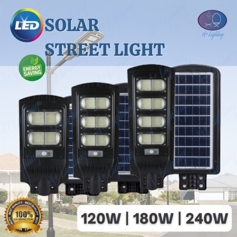 [High Grade] LED SOLAR STREET LIGHT 120W 180W 240W OUTDOOR SPOTLIGHT ...