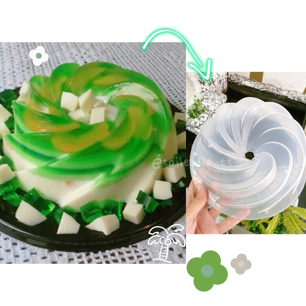 Spiral Jelly Mold Pudding Mold Acuan Agar Agar Steam Cake Chocolate ...