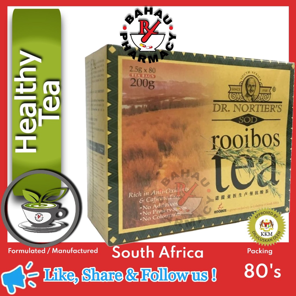 DR NORTIER'S SOD ROOIBOS TEA 80'S | Shopee Malaysia