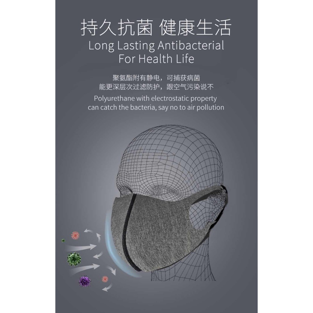 Malbeka N9 Pure Silver Face Mask N9 银离子口罩 | Shopee Malaysia