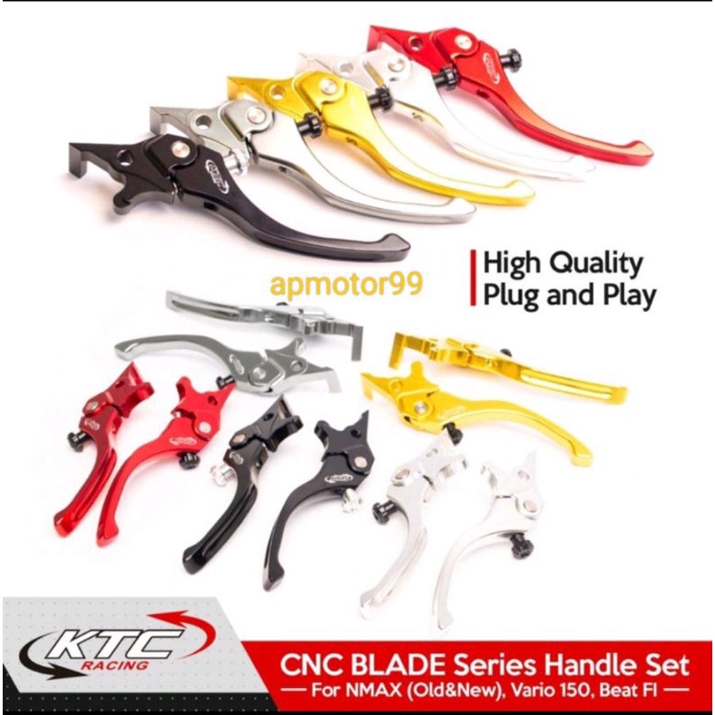 Brake Handle set ktc racing Full CNC Blade series Yamaha nmax 155 old ...
