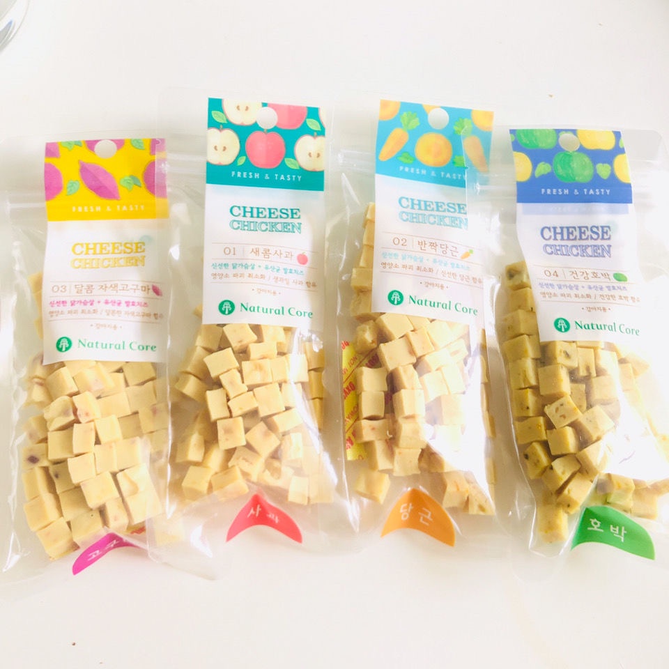 [TRIAL PACK AVAILABLE] Korea Natural Core Pet Snacks Cheese Cubes Apple ...