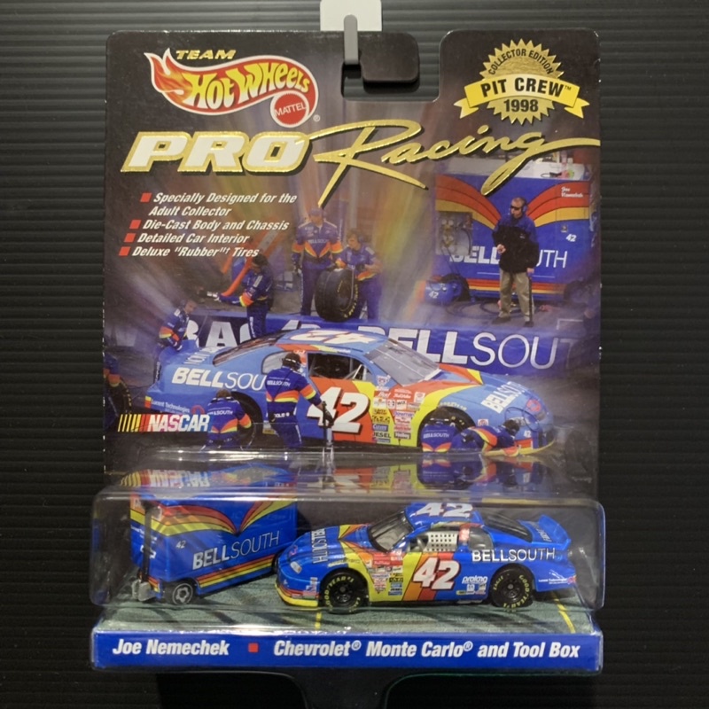 Hot Wheels #42 BellSouth Joe Namechek Chevrolet Monte Carlo Nascar Pit ...