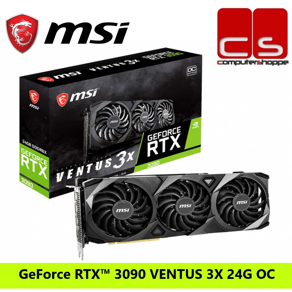 MSI GeForce RTX 3090 VENTUS 3X OC 24GB GDDR6X | Shopee Malaysia