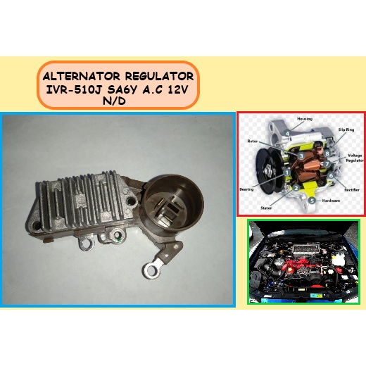 CAR ALTERNATOR REGULATOR 12 VOLTAGE A/C SA6Y N/D TYPE JAPAN QUALITY IVR