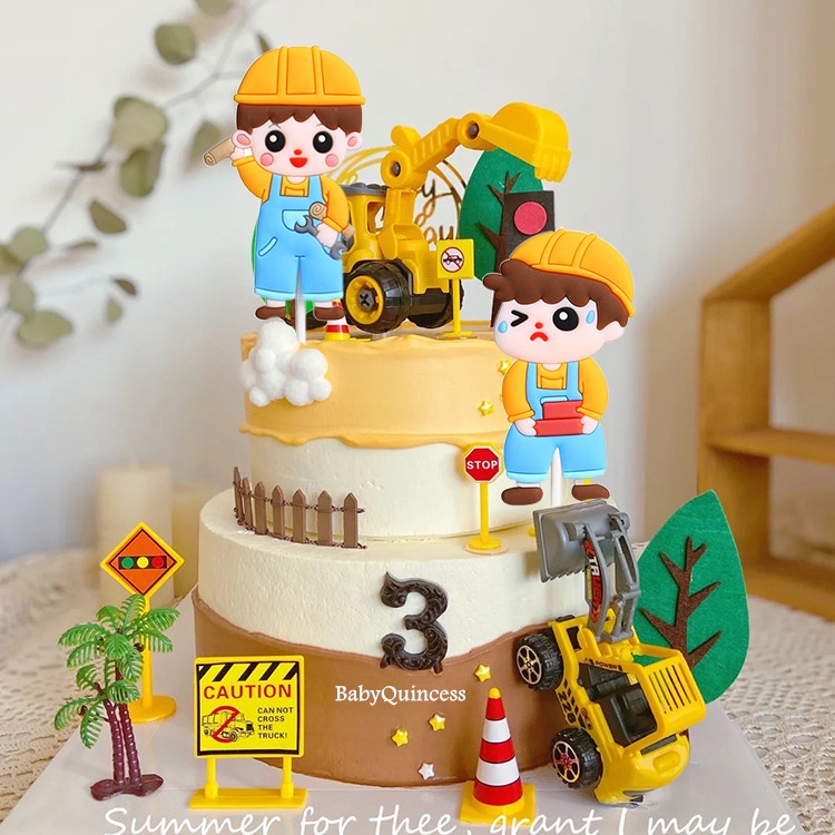 [READY STOCK] Boy Construction Shovel Truck/Digger/Bulldozer Cake ...