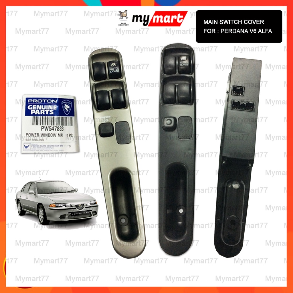 PW547833 Proton Perdana V6 Alfa Power Window Main Switch With Cover Master Switch Suis Driver