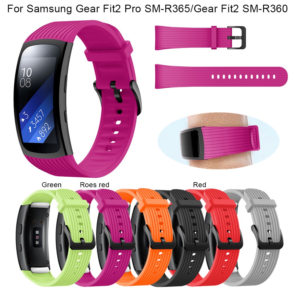 For Samsung Gear Fit2 Pro Band Gear Fit 2 Watch Bands Replacement Silicone Sport Wrist Strap Bracelet Accessories Shopee Malaysia