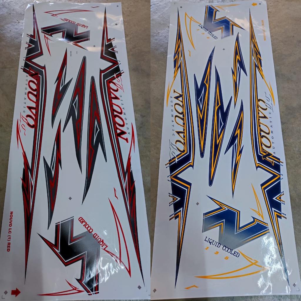 Stiker Sticker body Stripe Cover set (1) Yamaha NouvoLC Nouvo LC ...