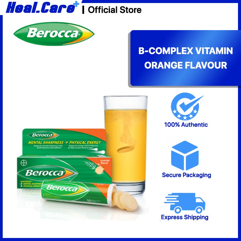 BEROCCA EFFERVESCENT TAB ORANGE FLAVOUR MUTLI VITAMIN B COMPLEX ...