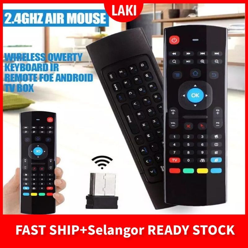 🔥Ready Stock🔥 MX3 Air Mouse 2.4GHz Wireless Remote Controller Fly ...