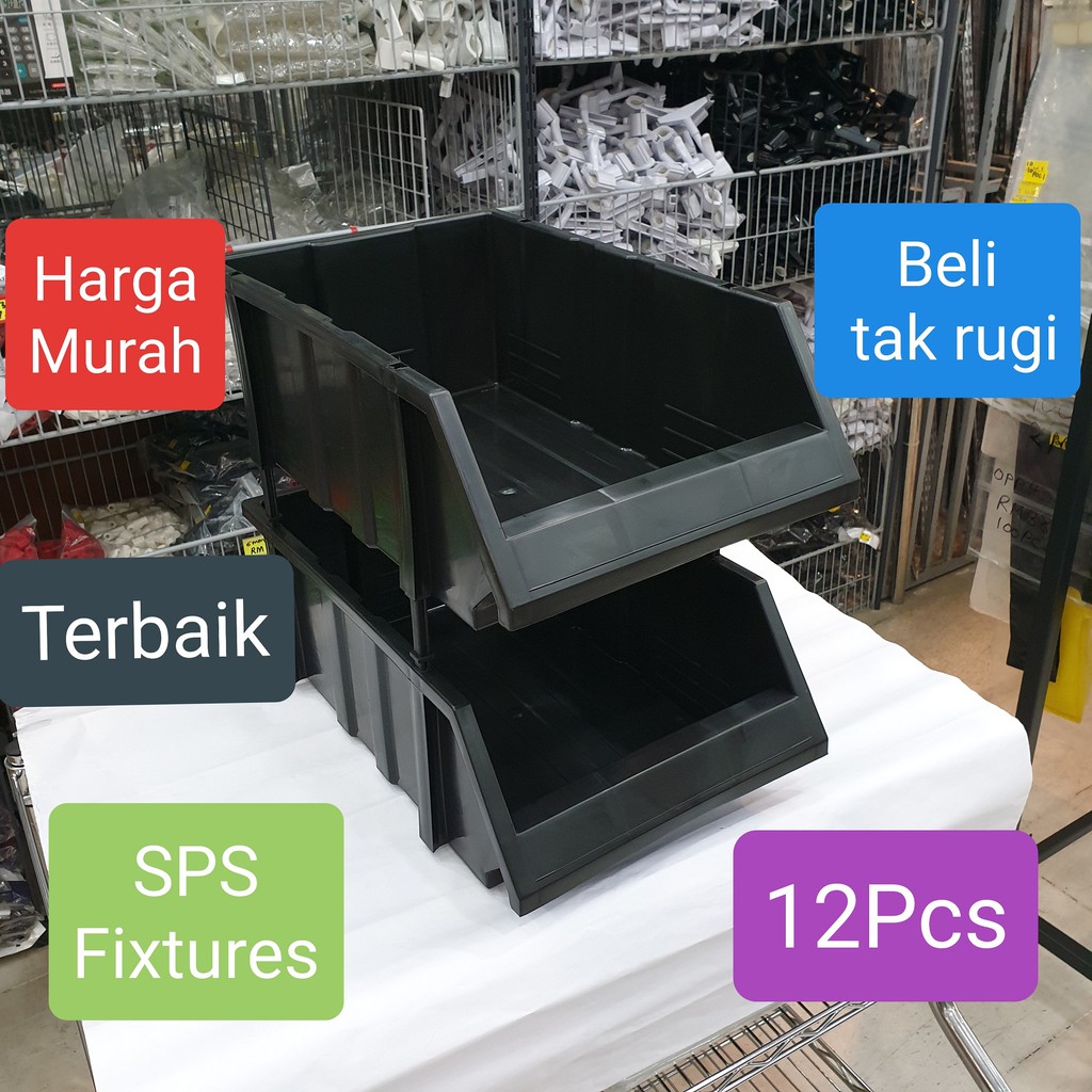 12Pcs MTB 1988 BK Stackable Multi Tool Box industrial Storage Boxes ...