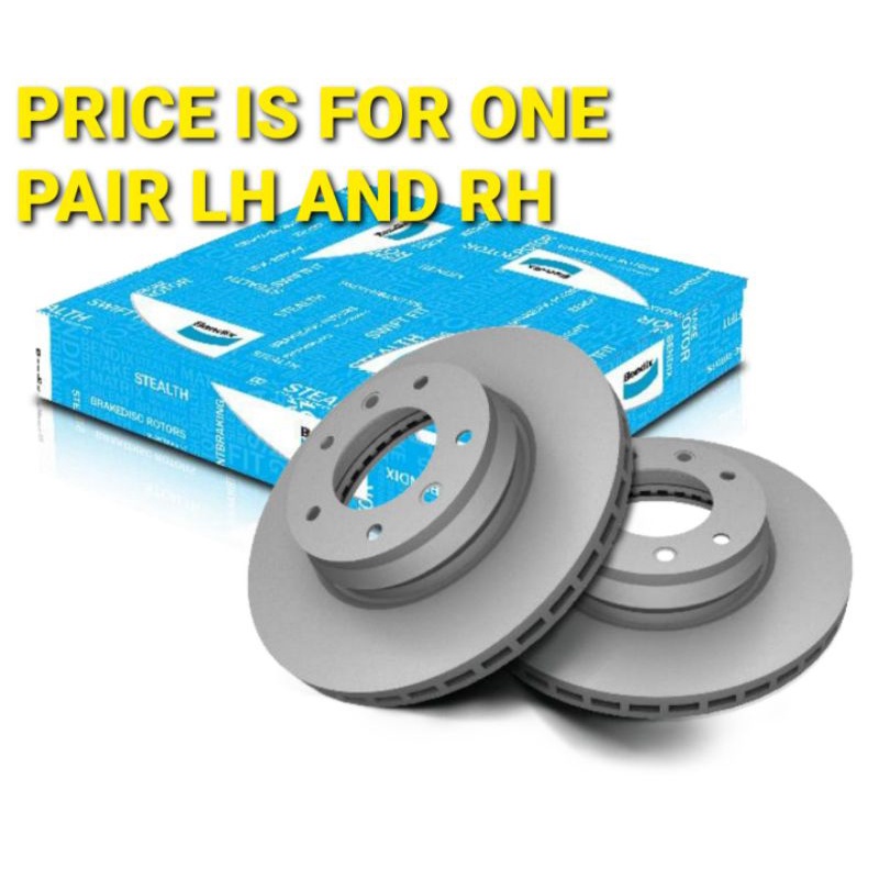 BENDIX SWIFTFIT FRONT DISC ROTOR EXORA BOLD (1PAIR) LH&RH BR9507 ...