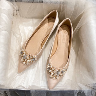 Satin best sale shoes flats